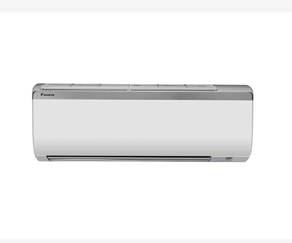 Split AC with non-inverter compressor: Low noise. Affordable compared to inverter split ACs
Capacity: 1.5 Ton. Suitable for medium sized rooms (111 to 150 sq ft)
Energy Rating: 3 Star. Annual Energy Consumption: 1103 units. ISEER Value: 3.65 (Please refer energy label on product page or contact brand for more details)
Manufacturer Warranty : 1 year on product, 1 year on condenser, 5 years on compressor
Copper Condenser Coil: Better cooling and requires low maintenance
Special Features: Pm0.1_Filter; Stabilizer Free
Refrigerant gas: R32. Environment friendly - no ozone depletion potential and low global warming potential
Included in the box: Indoor Unit, Outdoor Unit, Remote Control, User manual, Warranty Card,Connecting Pipes

Brand	Daikin
Model	ATL50TV
Energy Efficiency	3 Star Rating
Capacity	1.5 tons
Installation Type	Split
Special Features	dust_filter
Colour	White
Control Console	Remote Control
Voltage	230 Volts
Material	Plastic
Included Components	1 Indoor Unit, 1 Outdoor Unit, Inter Connecting Pipe, 1 Remote, 3 Manuals, 1 Warranty Card
Batteries Included	Yes
Batteries Required	No
Battery Cell Type	Zinc